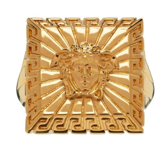 NIB VERSACE Medusa Head square ring LARGE